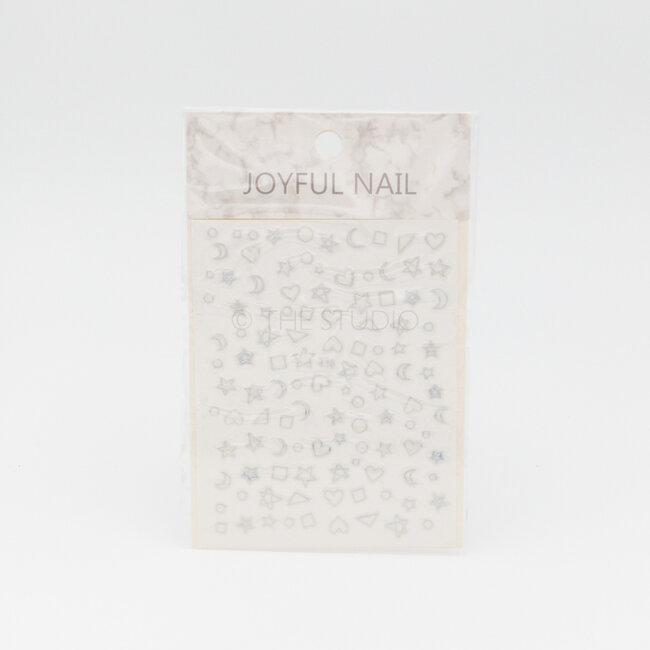 Heart Moon Stars Sticker - Silver - 438