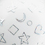 Heart Moon Stars Sticker - Silver - 438