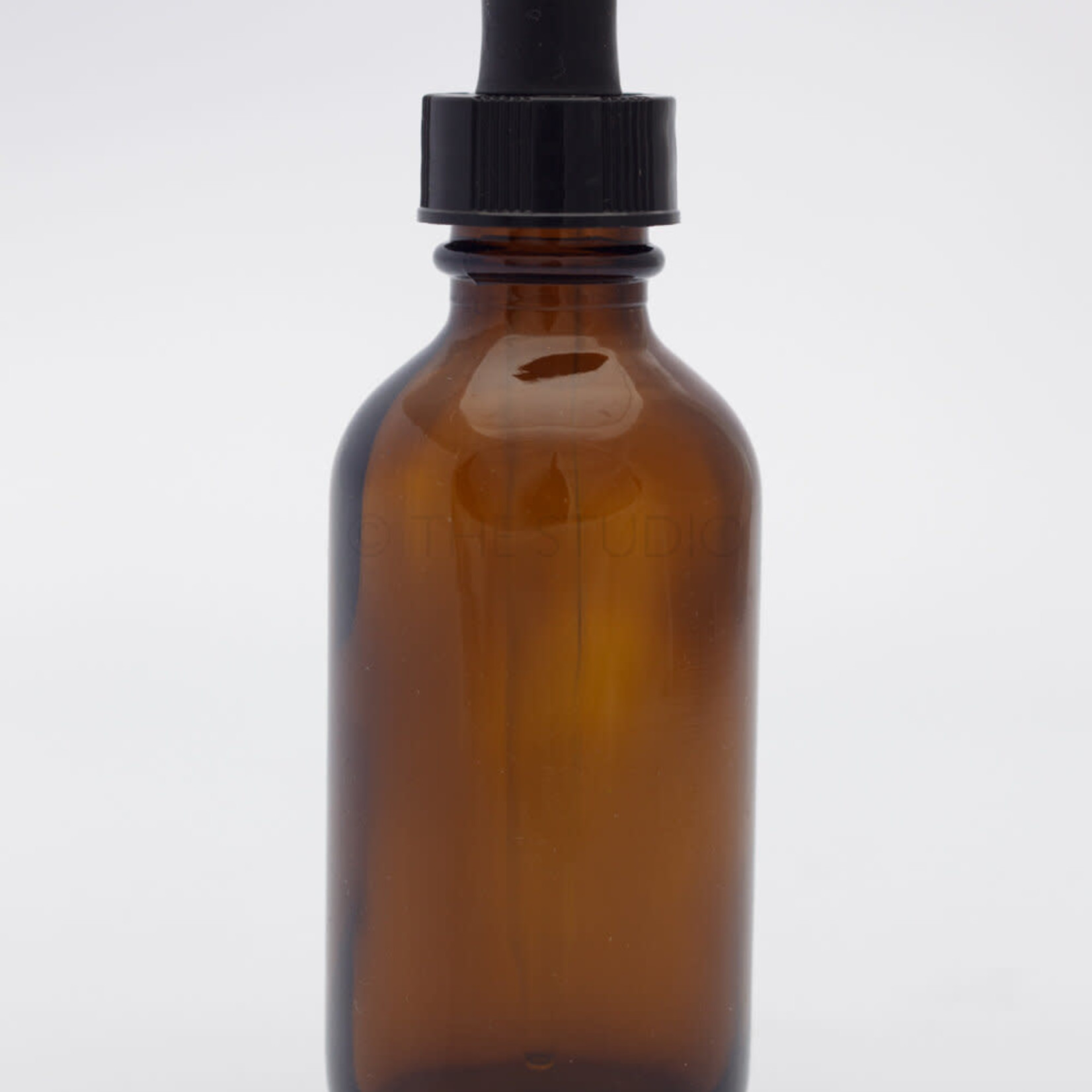 Glass Dropper Bottle - Amber Brown - 2 oz