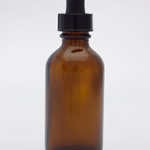 Glass Dropper Bottle - Amber Brown - 4 oz