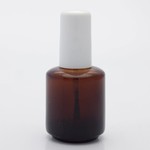 Empty Nail Polish Bottle - Amber Brown - 0.5 oz