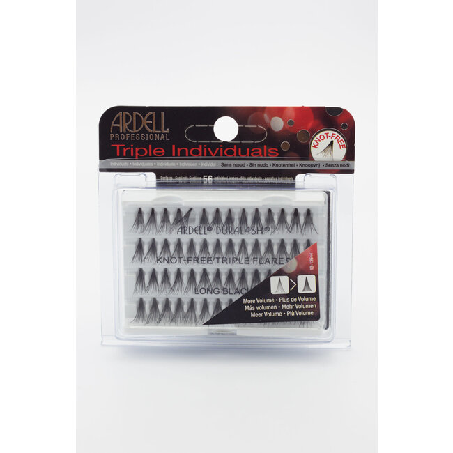Ardell - Triple Individuals - Knot-Free Triple Flares - Long Black