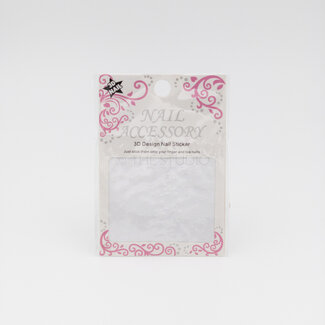 The Studio Stars Sticker - White - 3D Nail