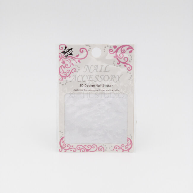 Stars Sticker - White - 3D Nail