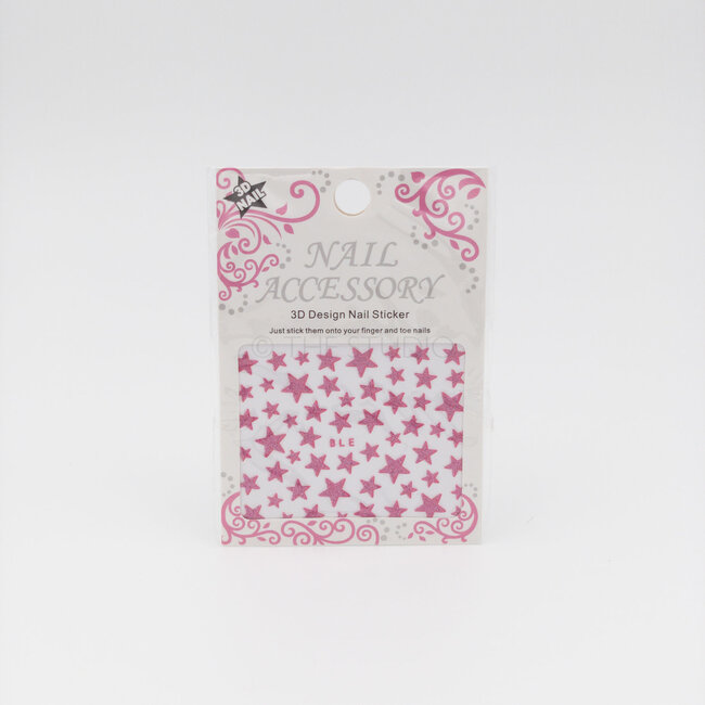 Stars Sticker - Light Pink - 3D Nail