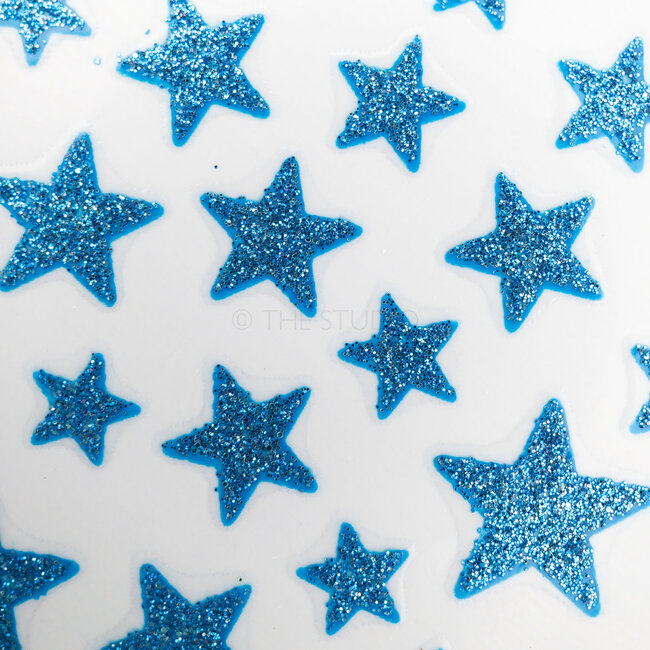 Stars Sticker - Blue - 3D Nail
