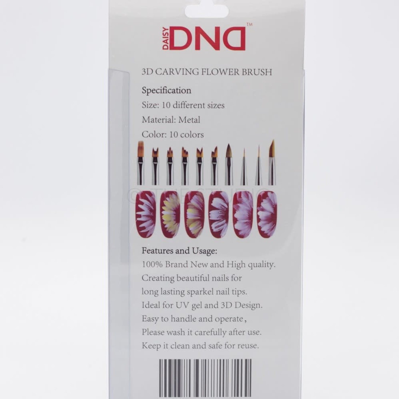 DND DND - 3D Carving Flower Brushes - 10 pcs