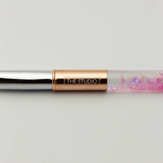 The Studio - Kolinsky Acrylic Brush - Rose Gold - Pink Confetti -