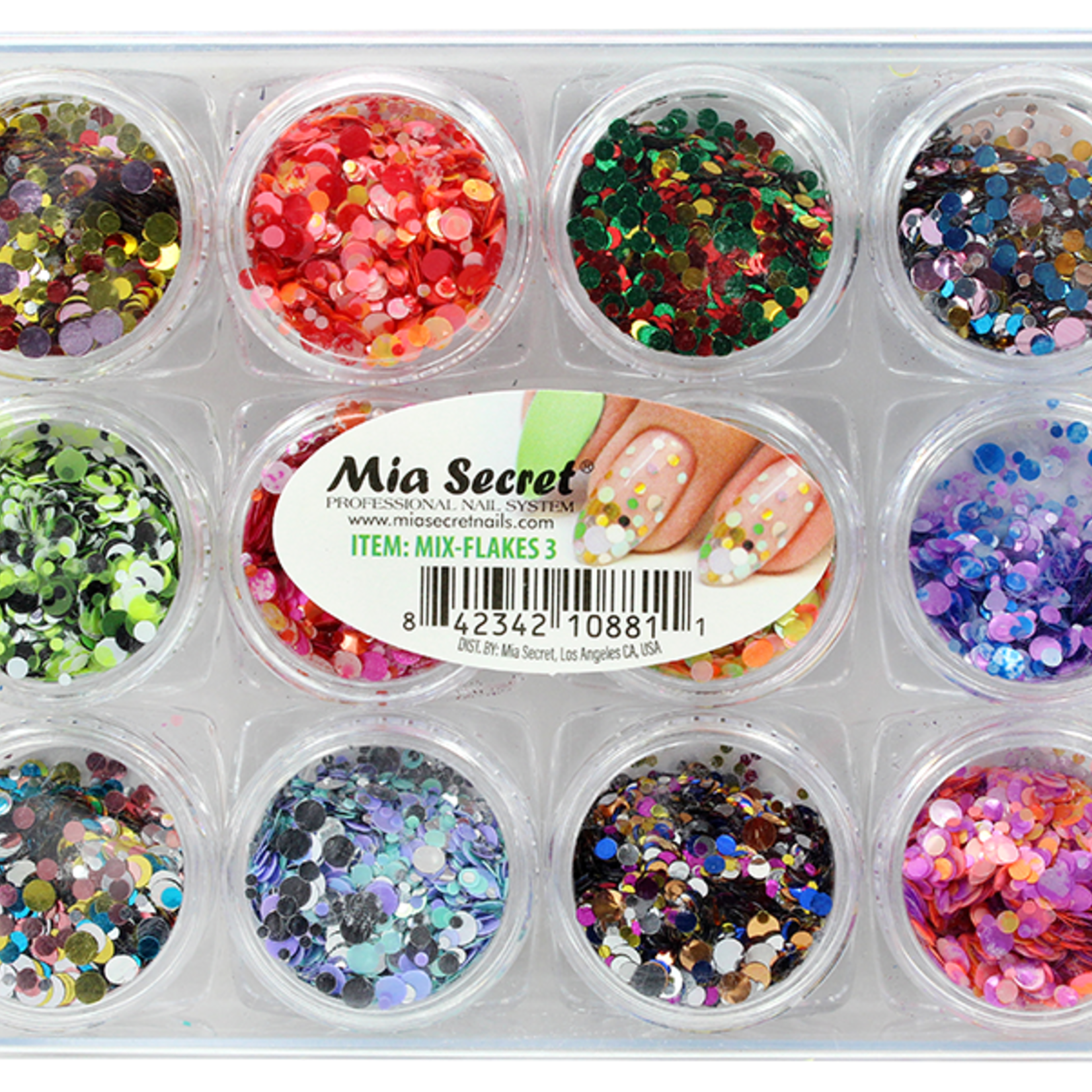 Mia Secret Mia Secret - Nail Art Mix Flakes 3 - 12 ct