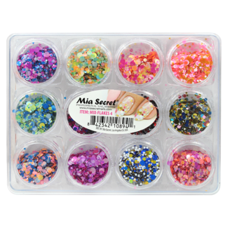 Mia Secret Mia Secret - Nail Art Mix Flakes 4 - 12 ct