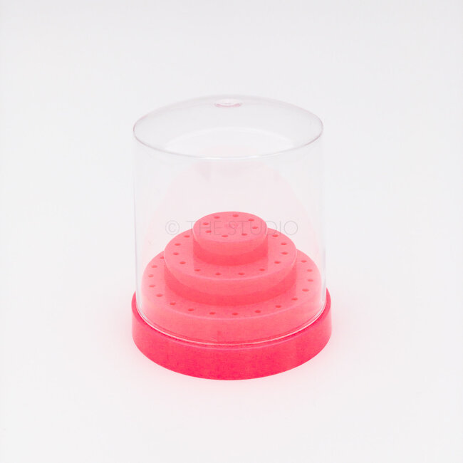 The Studio - Nail Drill Bit Holder - 48 Holes - Hot Pink