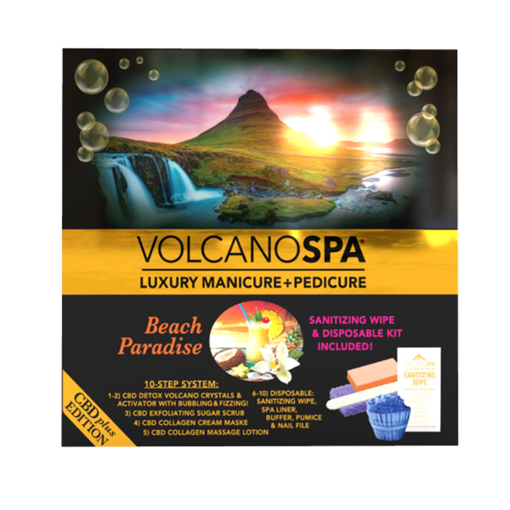 LA PALM Volcano Spa - Pedi Box CBD - Beach Paradise - 1ct