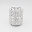 The Studio - Circle Brush Holder w/ Square Crystal - White