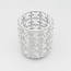 The Studio - Circle Brush Holder w/ Square Crystal - White