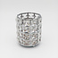 The Studio - Circle Brush Holder w/ Square Crystal - Silver