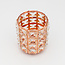 The Studio - Circle Brush Holder w/ Square Crystal - Rose Gold