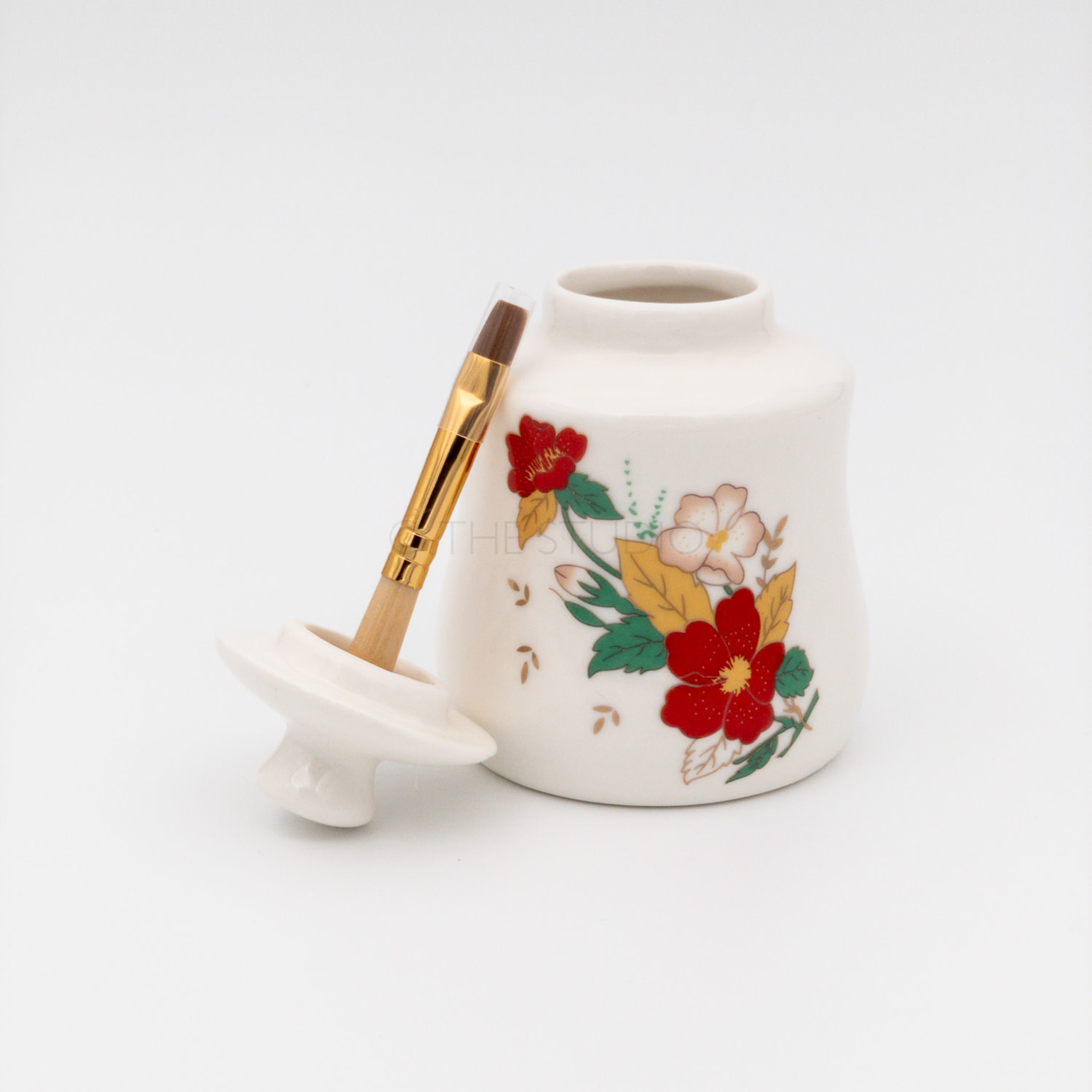 DL - Cuticle Oil Jar with Brush - Large Ceramic