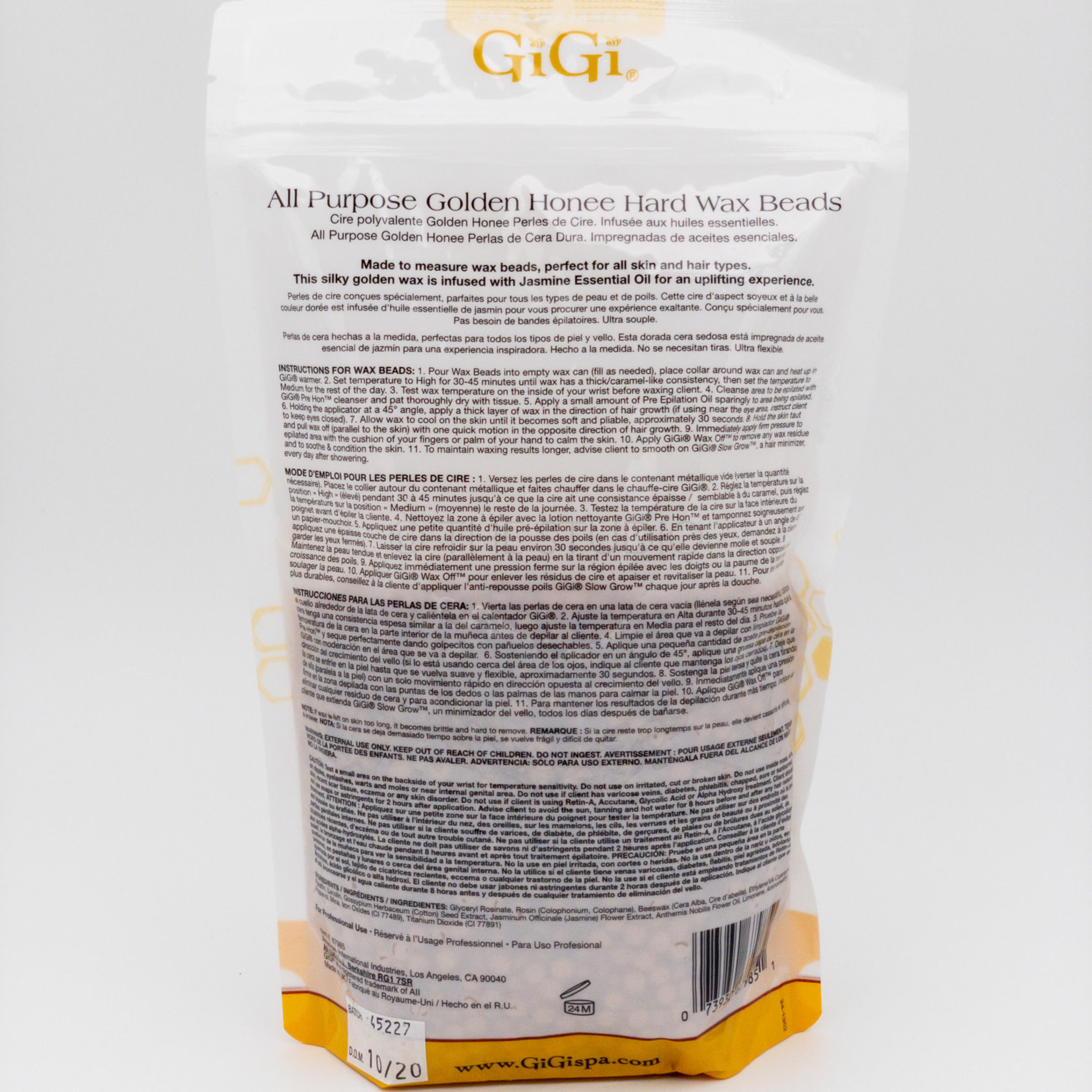 GiGi GiGi - Hard Wax Beads - All Purpose Golden Honee - 14 oz