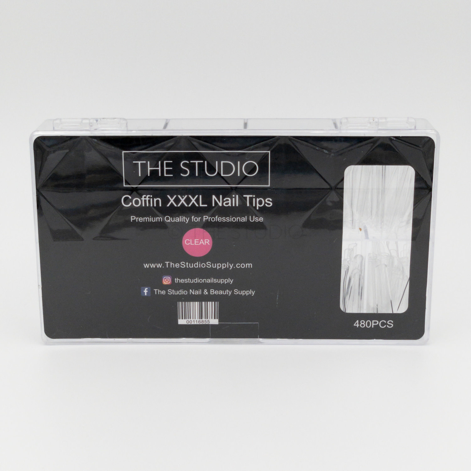 The Studio The Studio - Nail Tip Box - Coffin Clear - XXL