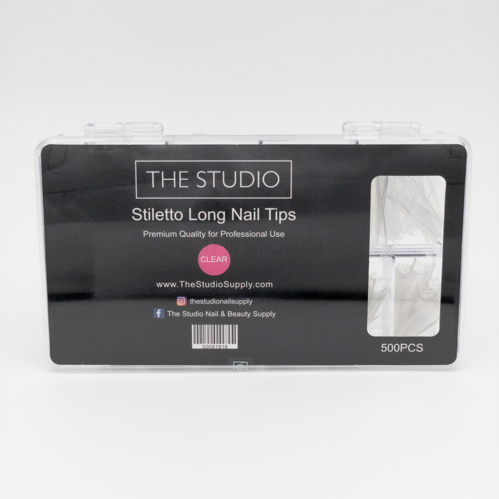 The Studio The Studio - Nail Tip Box - Stiletto Clear - Long