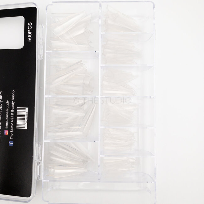 The Studio - Nail Tip Box - Stiletto Clear - Long