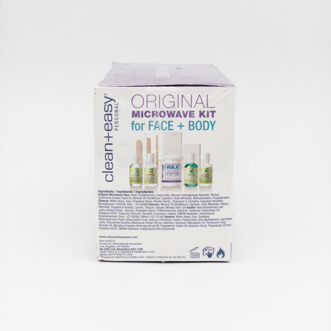 Clean + Easy - Sensitive Wax Microwave Kit For Face + Body