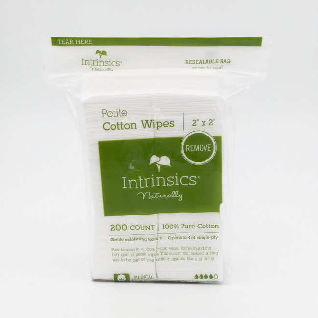 Intrinsics Intrinsics - 2"x2" Petite Cotton Wipes - 200 count - 407101