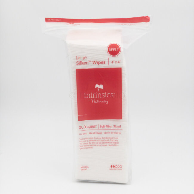 Intrinsics - 4"x4" Large Silken Wipes - 200 Count - 407400