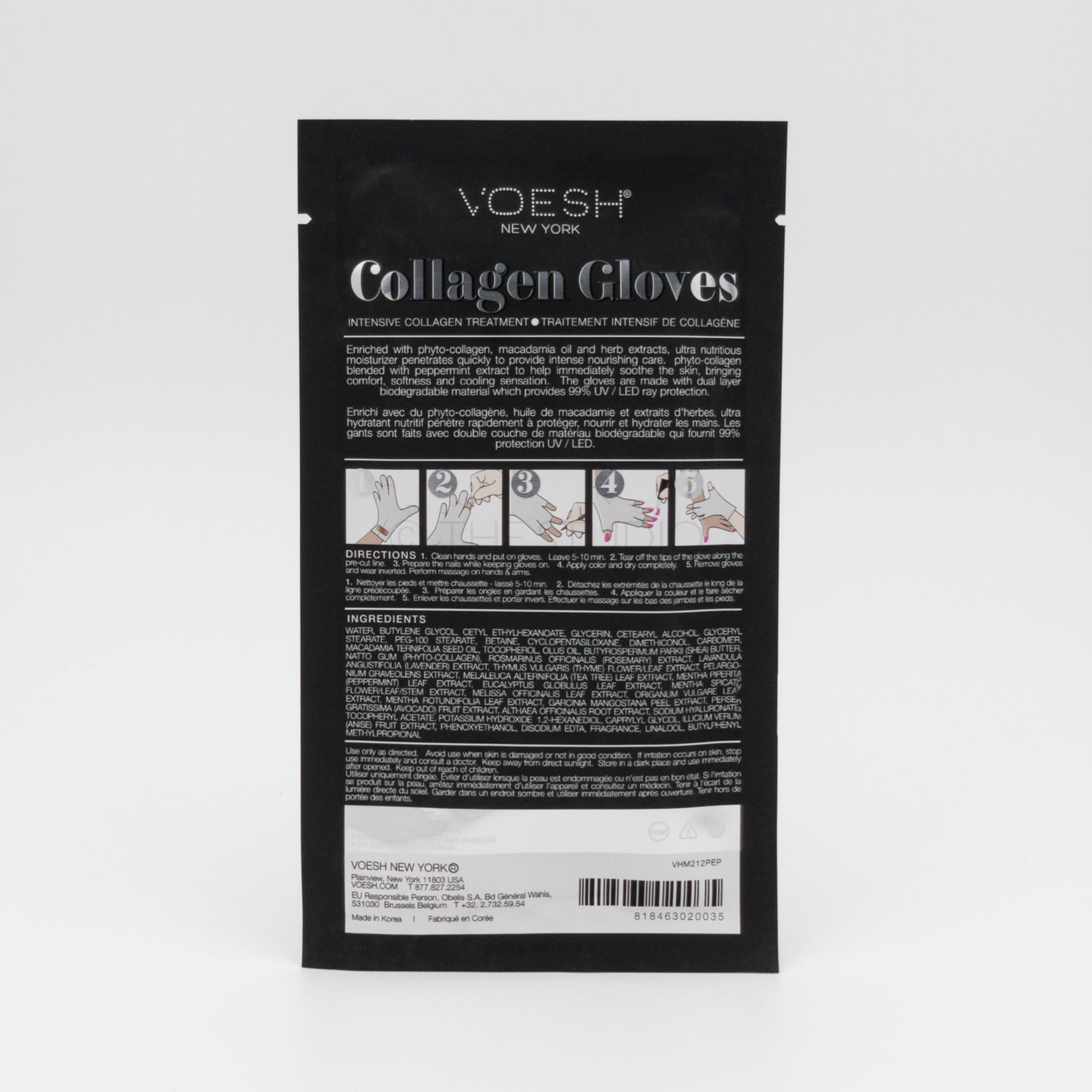 Voesh Voesh - Collagen Gloves - Herb  Extract - 1 ct