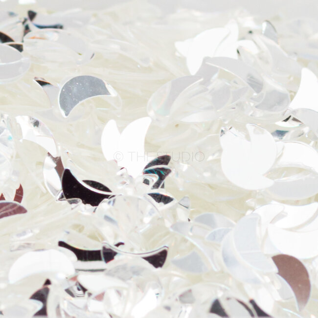 The Studio - Art Pack #090 - Assorted Silver and Iridescent Confetti - 023 -  12 pcs