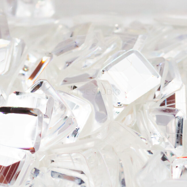 The Studio - Art Pack #090 - Assorted Silver and Iridescent Confetti - 023 -  12 pcs