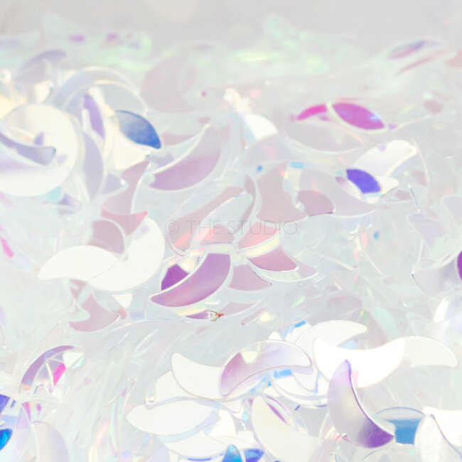 The Studio - Art Pack #090 - Assorted Silver and Iridescent Confetti - 023 -  12 pcs