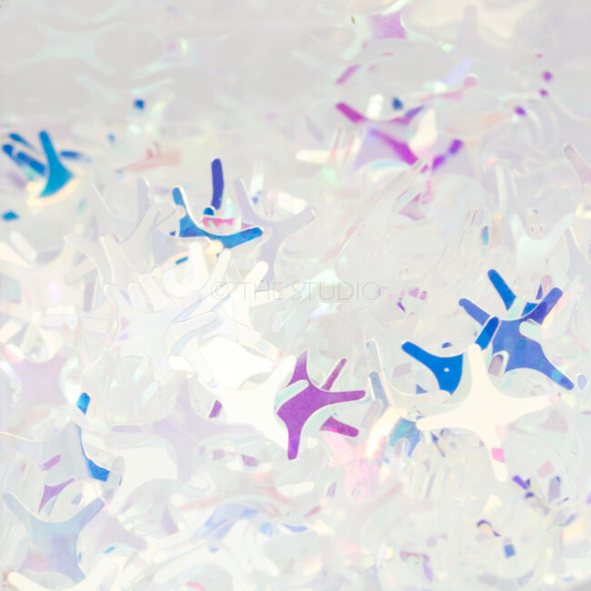The Studio - Art Pack #090 - Assorted Silver and Iridescent Confetti - 023 -  12 pcs