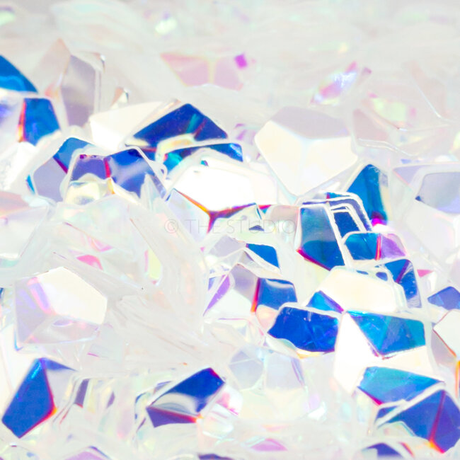 The Studio - Art Pack #090 - Assorted Silver and Iridescent Confetti - 023 -  12 pcs