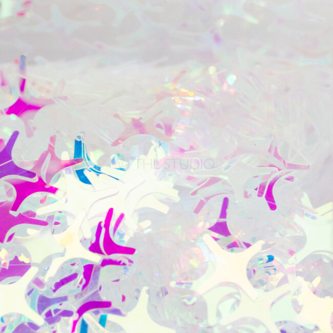 The Studio - Art Pack #090 - Assorted Silver and Iridescent Confetti - 023 -  12 pcs