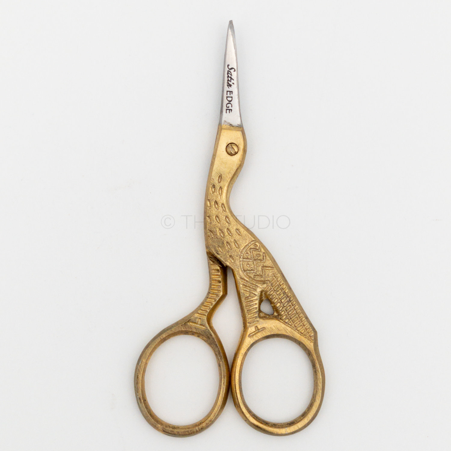 Satin Edge Stork Scissors (SE2148) Gold The Studio Nail and
