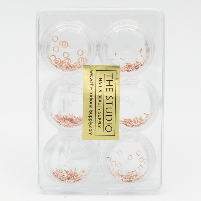 The Studio - Art Pack #233 - Assorted Rose Gold Charms - 6 pcs