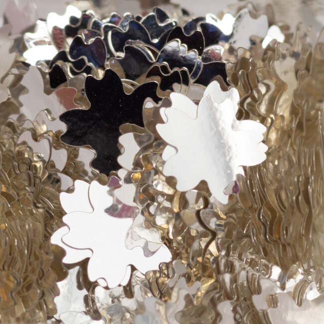 The Studio - Art Pack #091 - Assorted Silver Confetti - 024 - 12 pcs