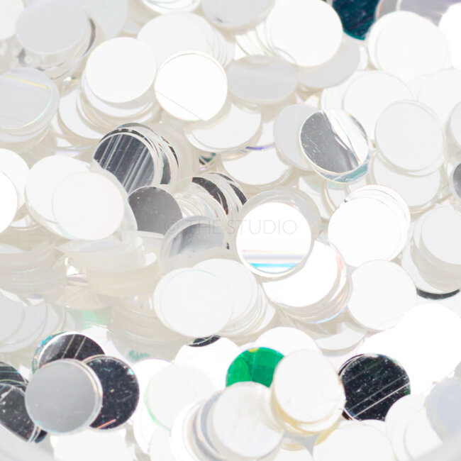The Studio - Art Pack #112_230 - Assorted Silver Confetti - 6 pcs