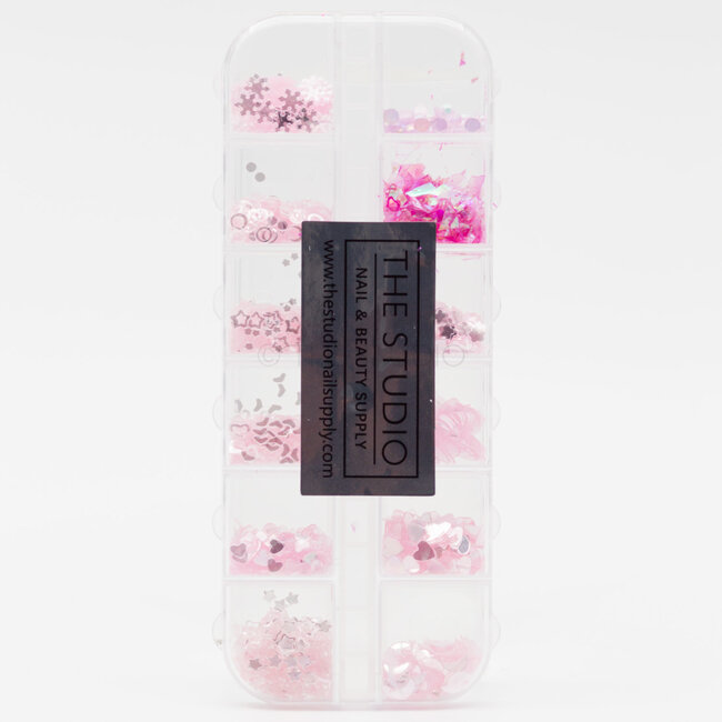 The Studio - Art Pack #159 - Assorted Pink Confetti - 12 pcs