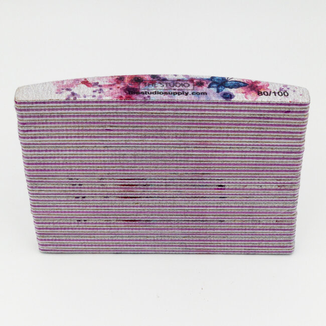 The Studio - Files - Oval - 80/100 - Zebra/ Black - Butterfly - 25 Count