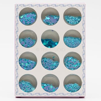 The Studio The Studio - Art Pack #238 - Assorted Blue Confetti - 12 pcs