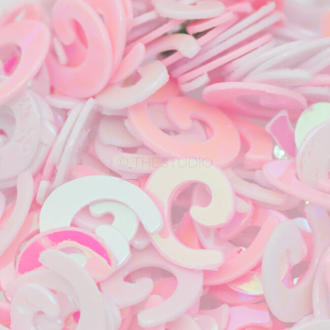 The Studio - Art Pack #241 - Assorted Pink Confetti - 12 pcs