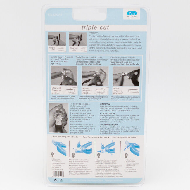 Paie - Nail Dial - White - Triple Cut Tip Slicer