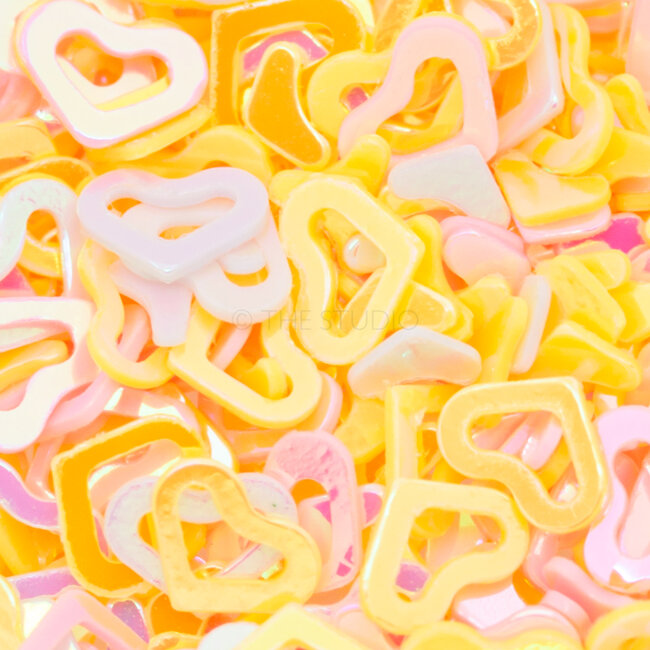 The Studio - Art Pack #242 - Assorted Yellow and Pink Confetti - 12 pcs