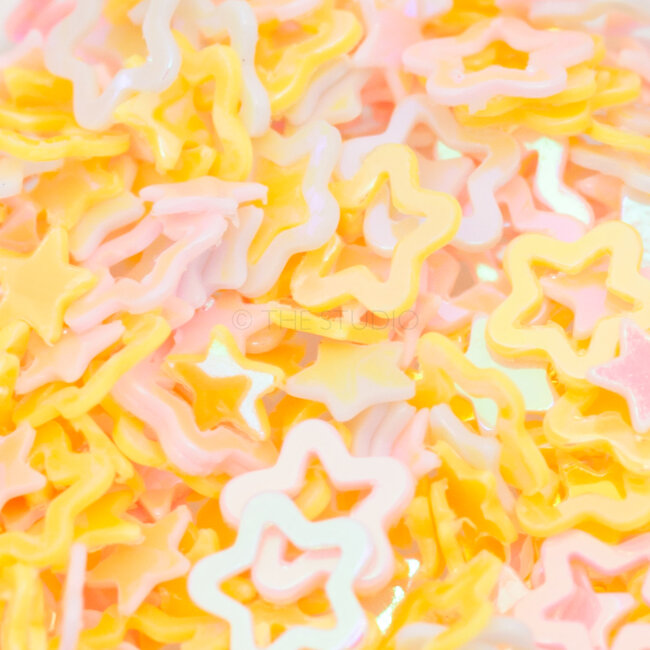 The Studio - Art Pack #242 - Assorted Yellow and Pink Confetti - 12 pcs