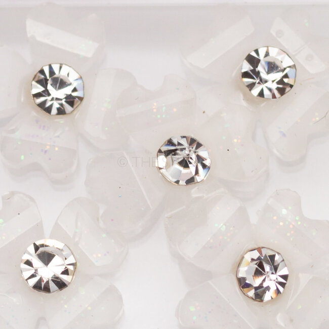 The Studio - Art Pack #295 - White Flower Nail Art - 12 pcs