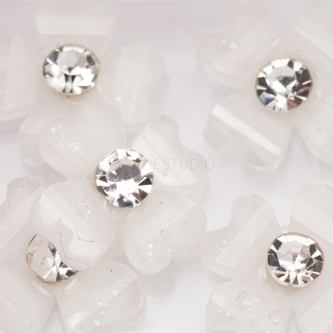 The Studio - Art Pack #295 - White Flower Nail Art - 12 pcs