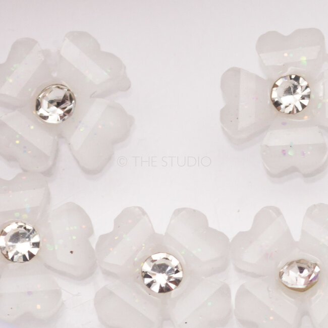 The Studio - Art Pack #295 - White Flower Nail Art - 12 pcs