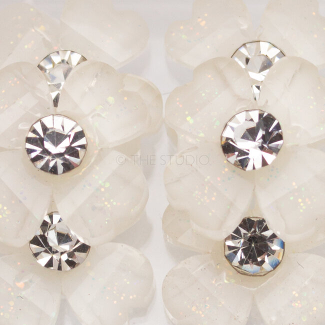 The Studio - Art Pack #295 - White Flower Nail Art - 12 pcs